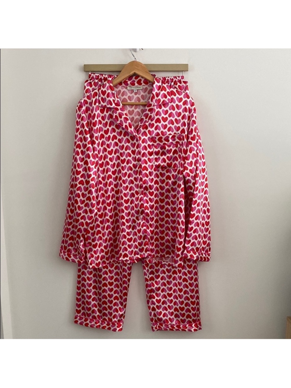 Pink Heart-Print women’s Pajama Set